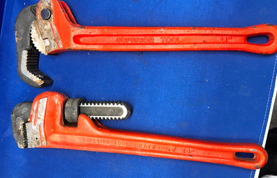 Superior Tool 14'' Super Quick Grip Pipe Wrench & 14'' Standard Superior Wrench