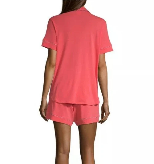 Liz Claiborne Mujer XS Rosa 2 Piezas Pijama Corto Ropa de Dormir Conjunto Nuevo con Etiquetas Manga Corta Foto 2 de 2