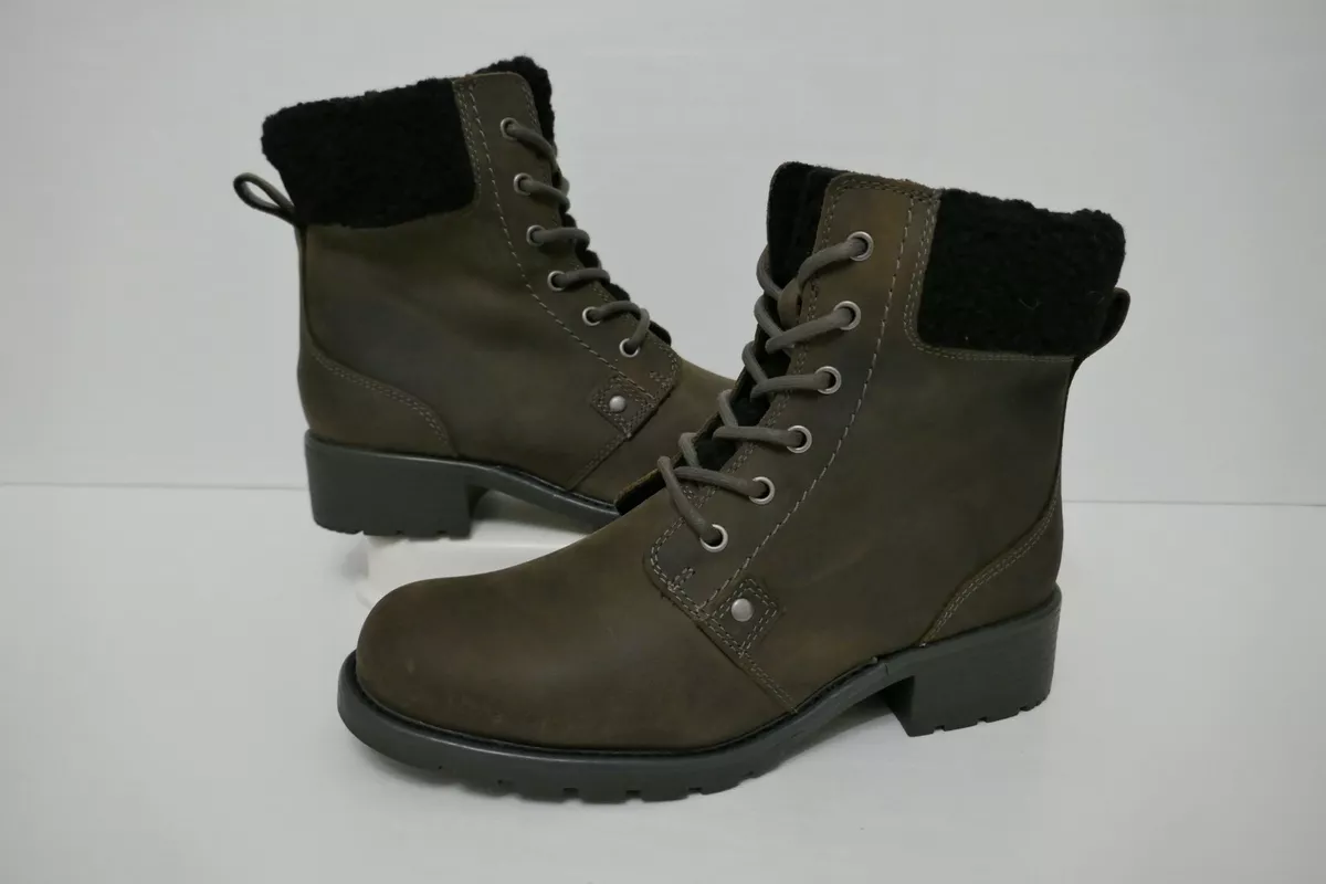 NEW CLARKS ORINOCO DUSK GREY NUBUCK LEATHER HIKER STYLE ANKLE BOOTS UK 4D RP 85