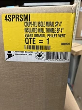 Security Chimney 4SPRSMI 4” Insulated Wall Thimble For Pellet Vent (NOS)