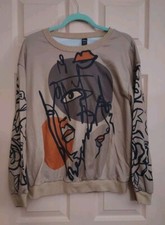 Shein Brown Large Polyester Long Sleeve Sweatshirt