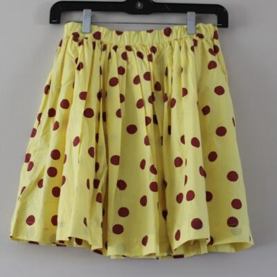 NWT Bonpoint Suzon Skirt Yellow Brown Polka Dots A Line 12 Girls