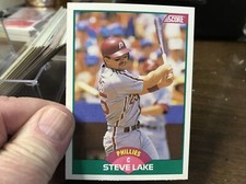 Steve Lake 1989 Score Rookie/Traded #12T Phillies