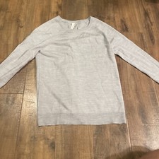 LULULEMON Tied to You Laced Back Merino Wool Sweater Grey Size 4