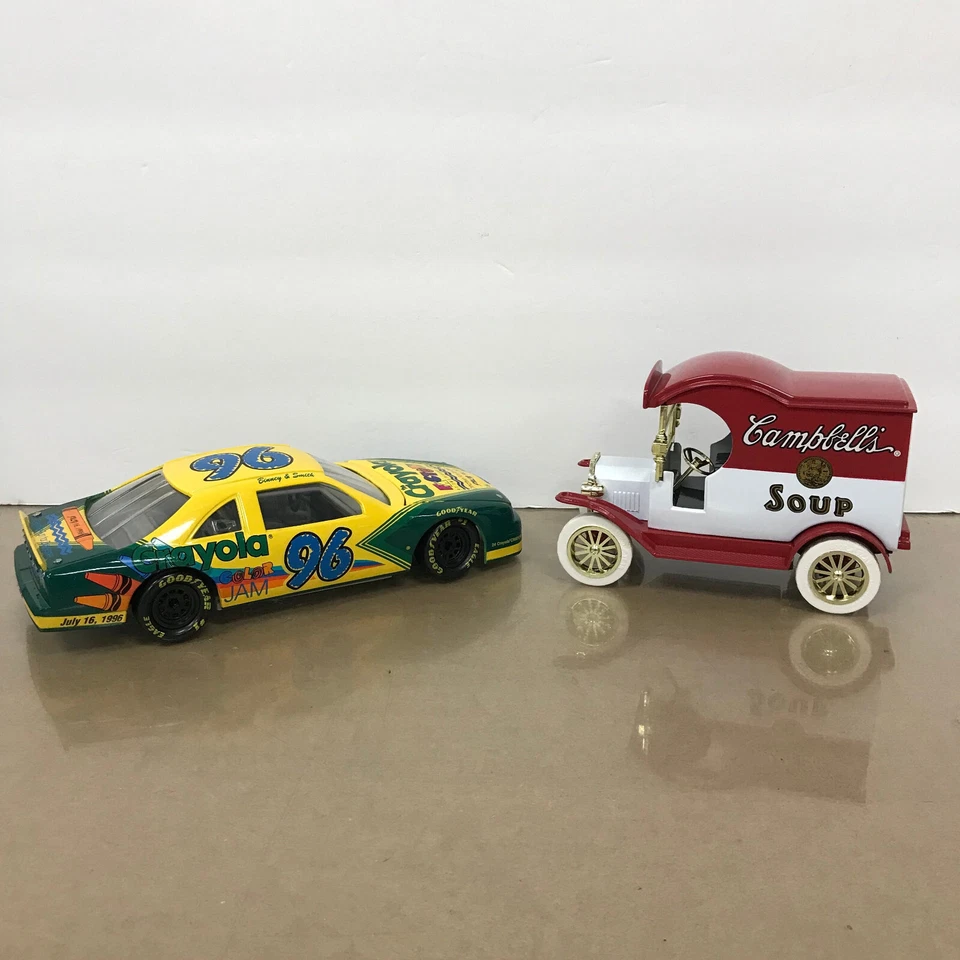 Vintage Diecast Bank Lot Crayola Color Jam Nascar & Campbells Soup Truck Gearbox - Image 2 of 4