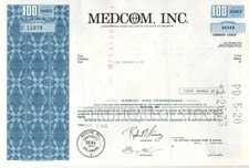 Medcom, Inc - Original Stock Certificate - 1972 - C11874