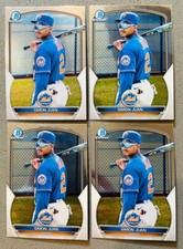 4 Lot 2023 Bowman Chrome Prospects Baseball #BCP-38 Simon Juan Base Card