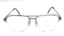 Oscar De La Renta 1017 Silver Metal Pilot Eyeglasses Frames 56-15 140 Japan