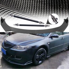 For Mazda 3 Mazda3 Carbon Fiber Front Bumper Lip Splitterspoilerstrut Rods For Mazda 3 Mazda3 Carbon Fiber Front Bumper Lip Splitterspoilerstrut Rods
