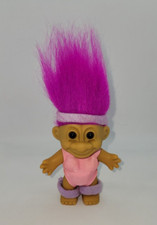 Russ Trolls Retro Purple Hair Workout Aerobics Exercise Gym Head Doll