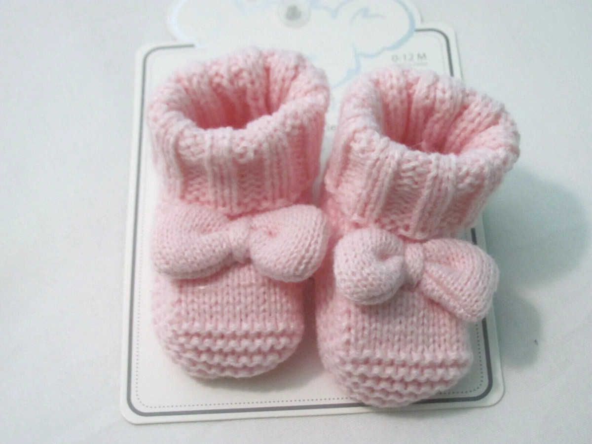 Pink sales newborn booties