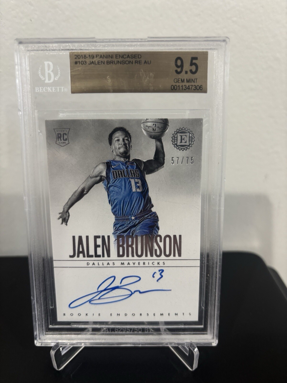 2018-19 Encased - Rookie Endorsements #103 Jalen Brunson /75!! BGS 9.5! Auto 10
