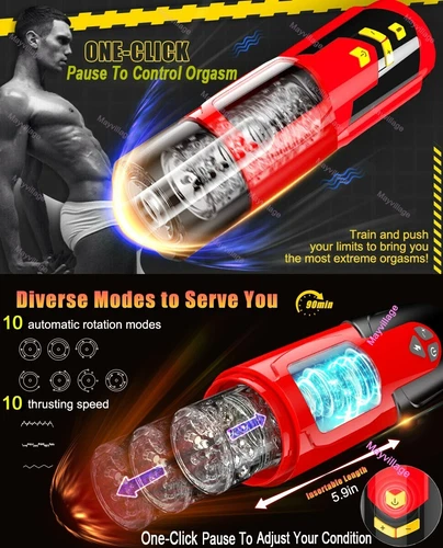 Male Masturbaters Automatic HandsFree Rotating Cup Thrusting Stroker Men Sex Toy - Picture 12 of 20