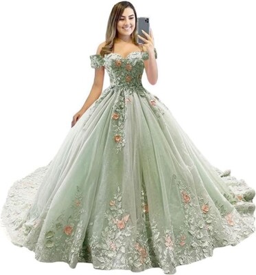 light green poofy glittery dress A-line Light Green Sequin Spaghetti Straps V Neck Long Evening Prom  Dresses, Cheap Custom Prom Dresses, MR8175
