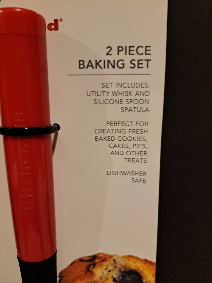 KitchenAid 2 Piece Candy Apple Red Baking Set Utility Whisk & Silicone Spoon... - Image 4 of 4