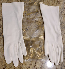 Vintage Women Size M/L 7 Crescendo White 11.5" Formal Opera Stretch Gloves