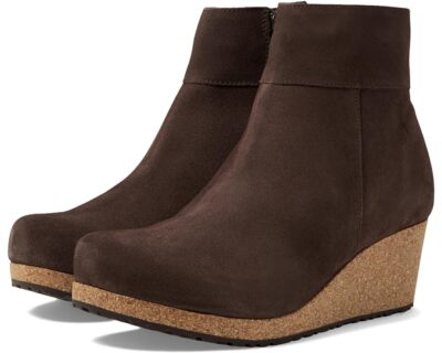 Papillio by Birkenstock Ebba Wedge Bootie Short Boots sz 6 37 brown roast nwob