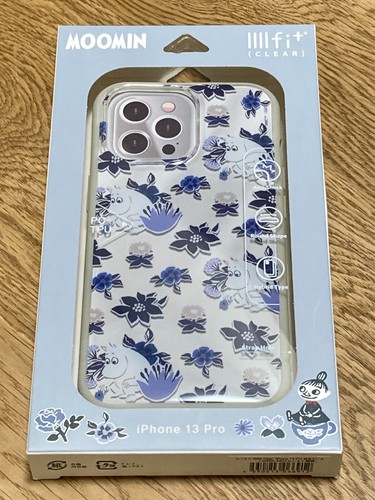 Gourmandise iPhone 13 Pro Case 6.1 Moomin IIIIfit Clear Moomin MMN-54C Gray