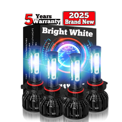 For Chrysler PT Cruiser 2001-2005 - 4PC Combo 9005 9006 LED Headlight Bulbs Kit