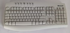 Vintage Microsoft Wireless Desktop Keyboard Beige WBR0125  No Receiver , New