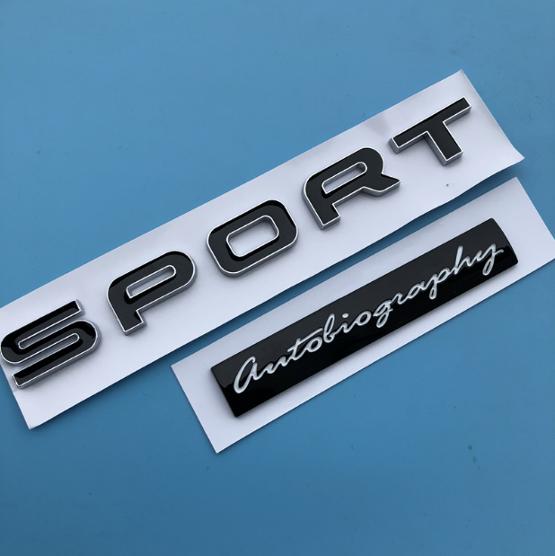 NEW LAND ROVER BLACK SPORT RANGE ROVER AUTOBIOGRAPHY BADGE REAR BOOT