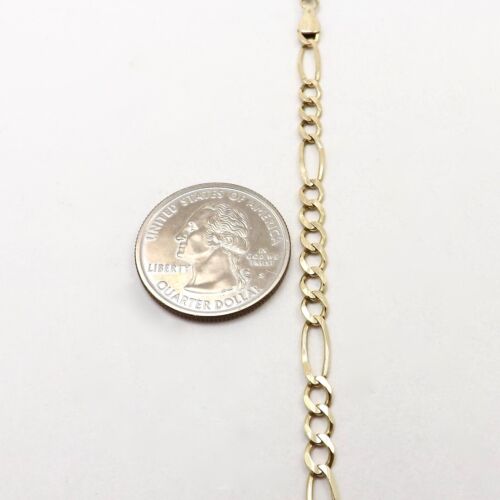 10k Gold Figaro Link Grow With Me Baby Bracelet or Chain Extender 5in - Picture 4 of 6