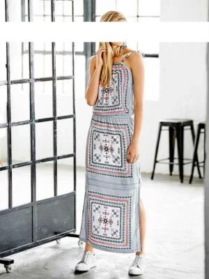 NEU Sommer-Designer-Maxikleid von Rick Cardona, K-Gr. 20(40),22(44) weiß-bunt - Bild 1 von 4