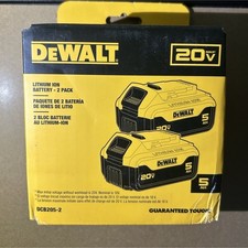 DEWALT 20V MAX Lithium-Ion 5Ah Battery 2-Pack DCB205-2 Yellow