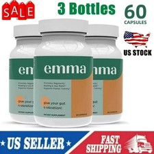 3 Pack Emma Gut Health Supplement 180 Capsules for Bloating Relief  Leaky Gut