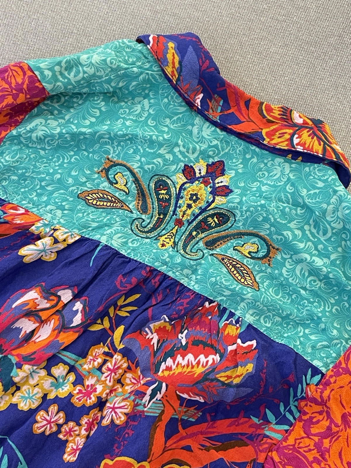 Soft Surroundings Patchwork Floral Button Down | … - image 6