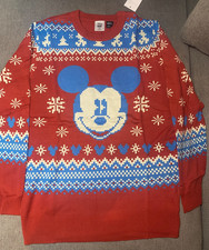 NWT Disney Celebrate Together Merry Mickey Mouse Christmas Sweater Size L