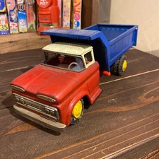 Asahi Toy Chevrolet Heavy Dump Truck Tin Toy Car F/S FEDEX