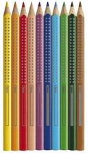 Matite colorate jumbo triangolari spesse 12 colori