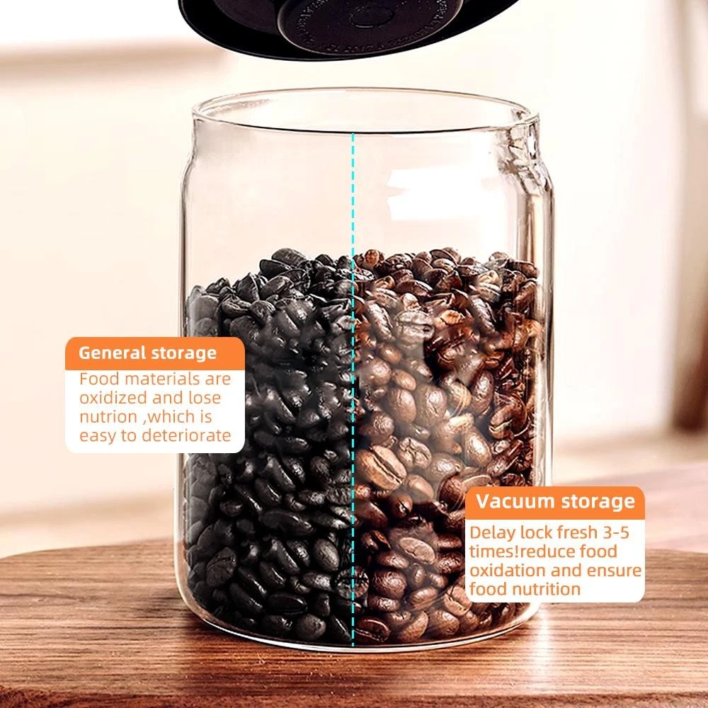 Vacuum Sealed Jar Coffee Bean Storage Bottle Kitchen Food Grain Tea Glass Jar Fr
Opens in a new wind