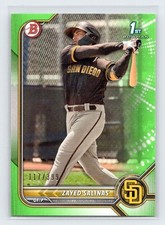 2022 Bowman Zayed Salinas #BP-122 Neon Green Border 117/399 San Diego Padres