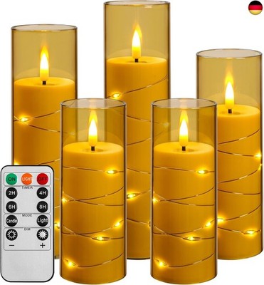 Da by LED Kerzen mit Eingelassener Lichterkette?Batteriebetriebene Kerzen mit