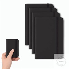4 Pack Pocket Notebook Small Notebook, 3" x 4.4" Journal Notebook Hardcover