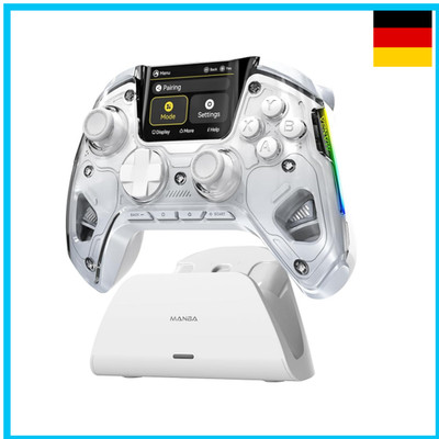 ManbaOne Wireless Gaming Controller mit Hall-Effekt Stick RGB-Beleuchtung 1800