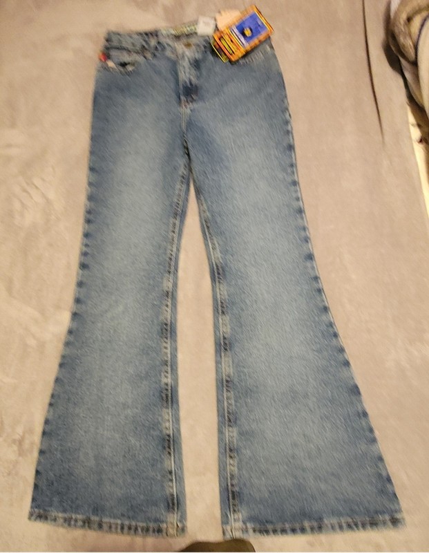 Vintage Mudd Flare Bottom  Denim Jeans Juniors Size 14 Light Wash