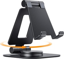 360 Rotating Cell Pe Stand, Fully Adjustable Foldable Desk