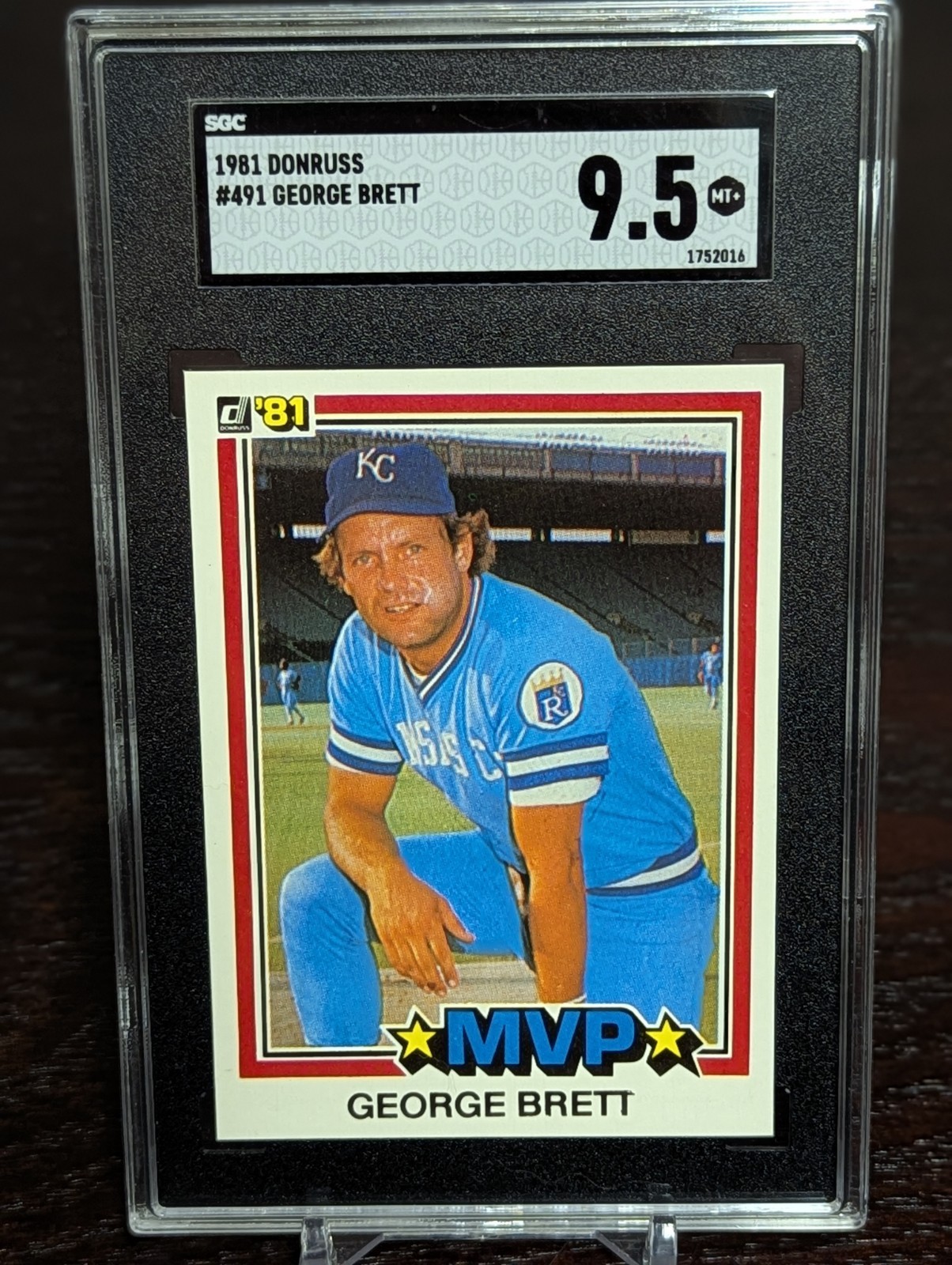 1981 Donruss George Brett MVP #491 SGC 9.5 Mint KC Royals HoFer