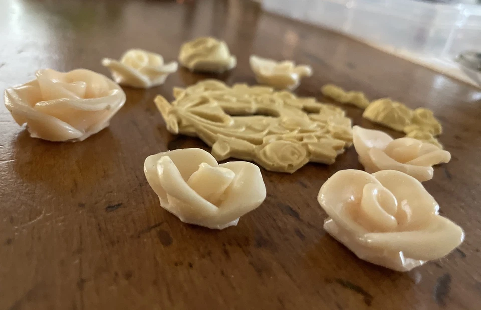 Lote Muebles Apliques de Resina Proyectos Artesanales Rosas Florales Francés Chic y Shabby Foto 4 de 4