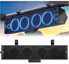 GoHawk 25 Inch UTV Sound Bar, 6-Speaker Bluetooth ATV Sound Bar with RGB Lights