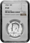 1964 50C Silver Proof Kennedy Half Dollar NGC Graded PF 69 in New Holder