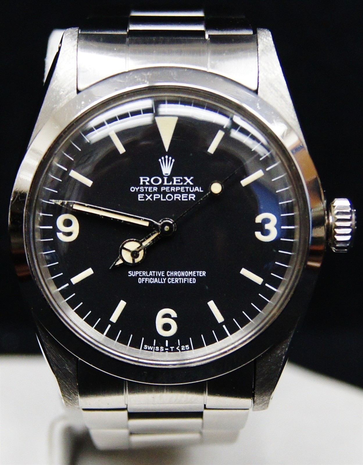 ROLEX Oyster Perpetual EXPLORER Black Dial Stainless 36mm Mens Watch Ref. 1016