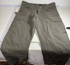 Wrangler Riggs Ranger Ripstop Cargo Pants Men's 38x30 Beige Workwear