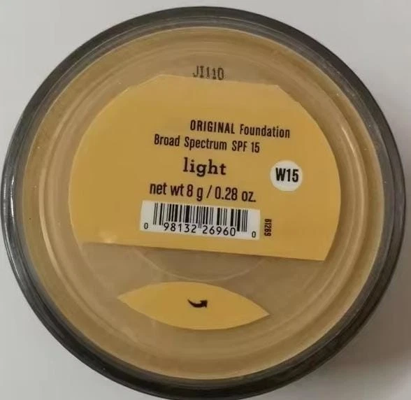 BareMinerals Original SPF 15 Foundation Shade W15 Light Makeup Loose Powder 8g  - Image 3 of 4