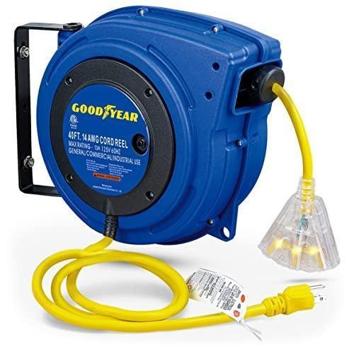 Монтируемая выдвижная катушка удлинителя Goodyear - 14AWG x 40 футов 3 заземления 33790₽