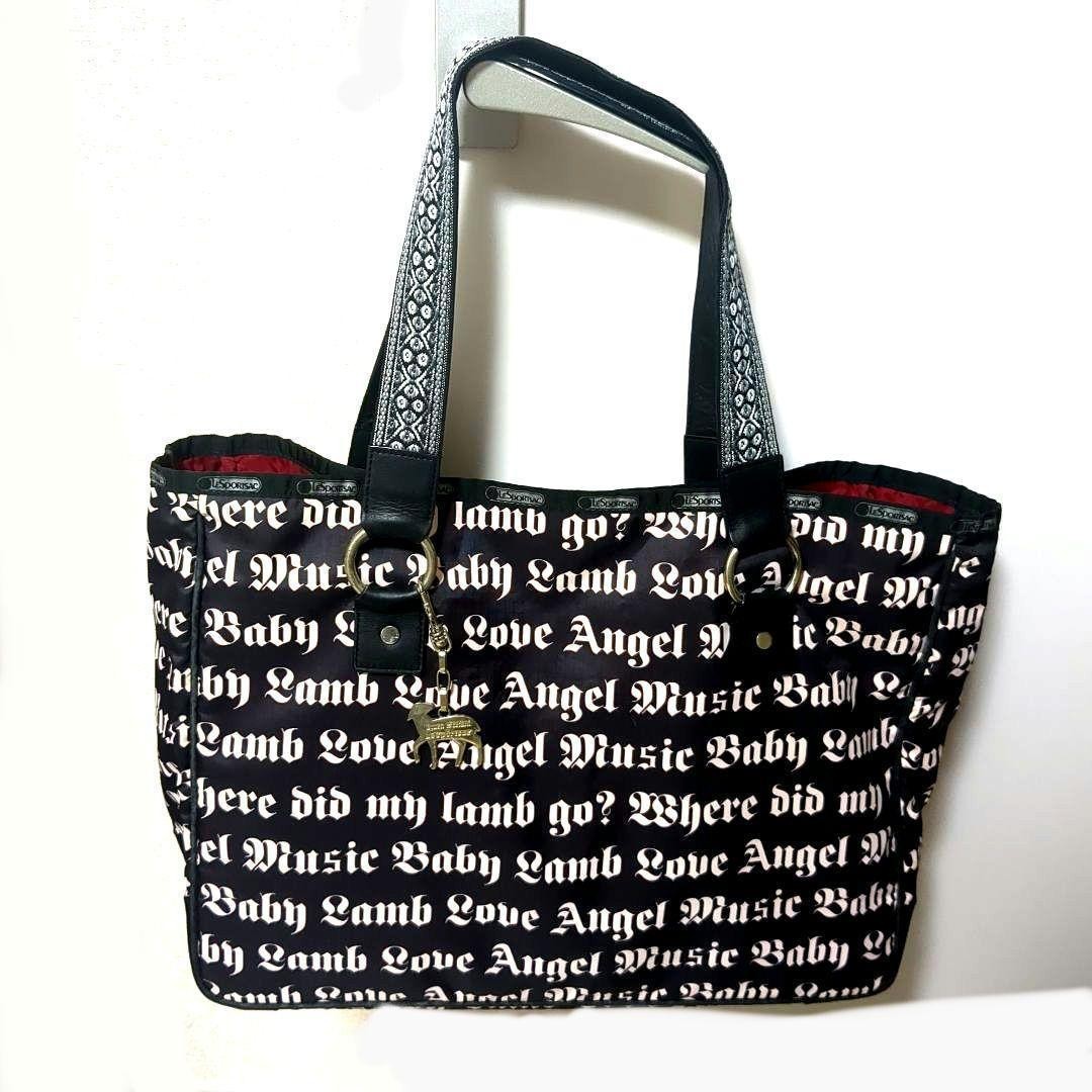 LeSportsac L.A.M.B. Gwen Stefani Collaboration Nylon Black White