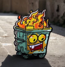 Dumpster Fire Embroidered Hook/Loop Morale Patch